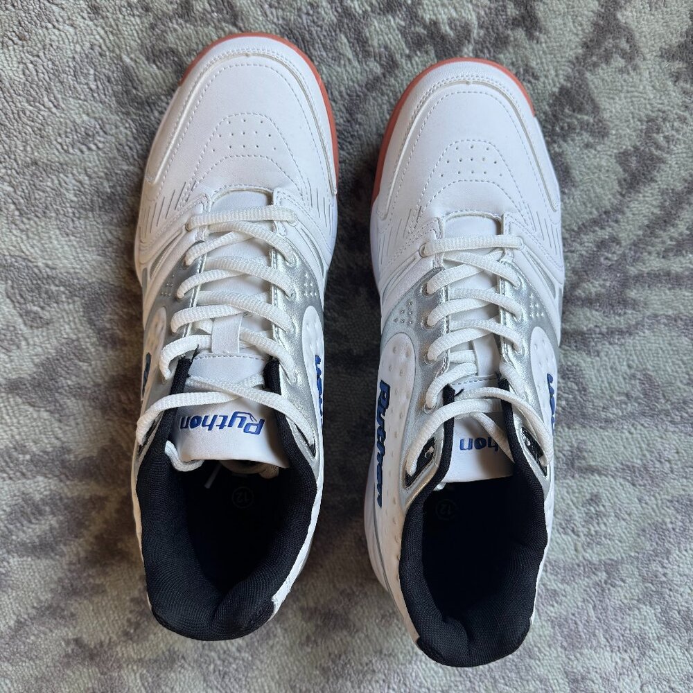 Python Deluxe Racquetball Indoor Mid White Sneake… - image 5